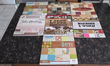 Lot of 7 DCWV Scrapbook Cardstock Stack Books Size 12"x12" 