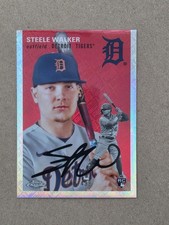 2023 Topps Chrome Platinum #70 RC Steele Walker Logofractor /499 Tigers