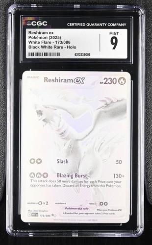 Reshiram ex graded CGC 9 for sale on eBay