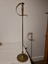 Antique Copper & Brass Sword Poker In Great Condition With Stand Fireplace