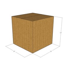 100 13x13x13 Kraft Brown Corrugated Shipping Boxes 32 ECT Single-Wall New