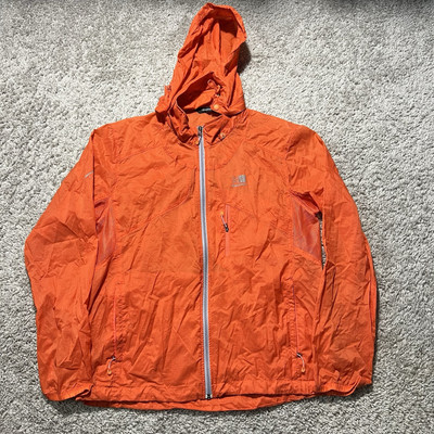 Karrimor Mens Orange X Lite Jacket Sz Small 100 Full Zip Lightweight Nylon Run