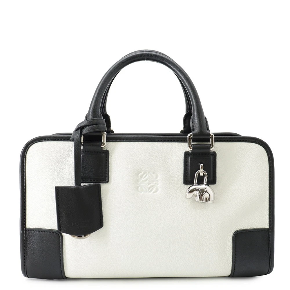 Loewe — LOEWE Amazona Limited Edition Size 28 Leather White/Black 35279A03PL