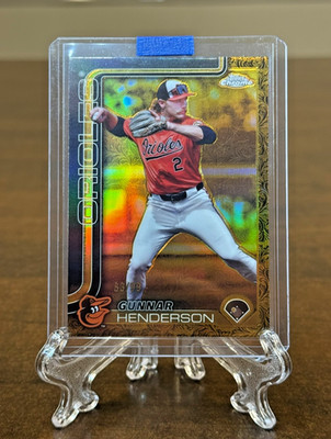 GUNNAR HENDERSON 2025 Topps Gilded Chrome Gold /99 Baltimore Orioles #104