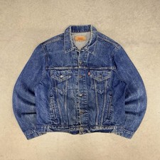 Vintage 80s Made in USA Levis 70506-0216 Faded Denim Type 3 Trucker Jacket 48 XL
