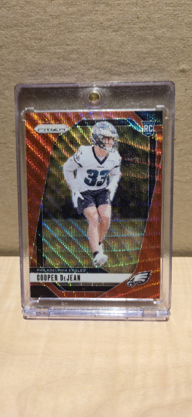 COOPER DEJEAN 2024 Panini Prizm Red Wave Auto Rookie RC 32/149 Phila Eagles