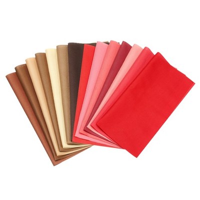 14Pcs 10''x10'' Solid Color Cotton Fabric Bundles Precut Fabric Square, Coffee Red