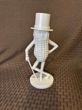Planters 1950's MR PEANUT BANK Blue Plastic Figure 8 1/2" Made In USA