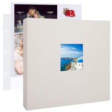 1DOT2 12x12 Inch 3 Ring DIY Scrapbook Photo Album, Beige