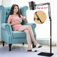 69'' Tablet Floor Stand Universal Phone Ipad Steel Holder Adjustable for 4-11"