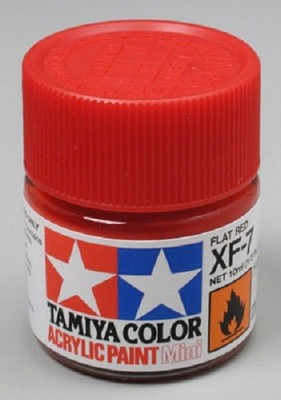 Tamiya Acrylic XF-7 Flat Red Paint Jar 81707
