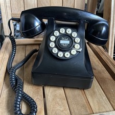 Crosley 302 cr 62 Classic Desk Phone Black Push Button Land Line Rotary Replica