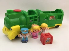 Fisher Price Little People Friendly Passenger Train Green Musical Engine Tested
