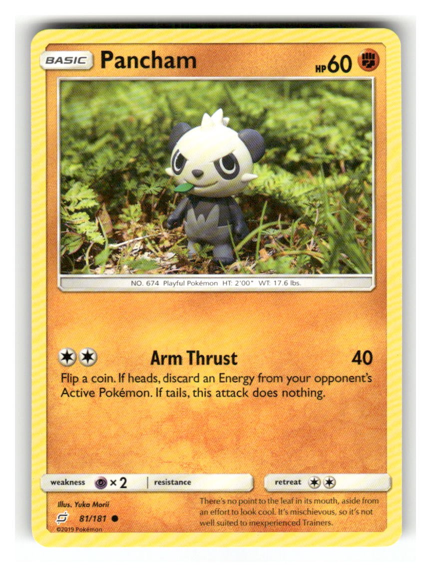 Pancham 81/181 Common Team Up Pokemon Near Mint