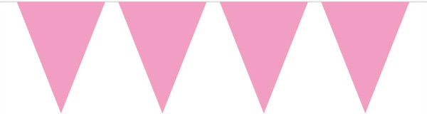 Wimpelkette/Party-Dekoration, GesamtläNge: 10 Meter, Mit 15 FäHnchen, Pink-image