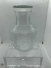 Vintage Anchor Hocking 64 oz Ribbed Beehive Glass Pitcher Carafe 9.25” Lidded
