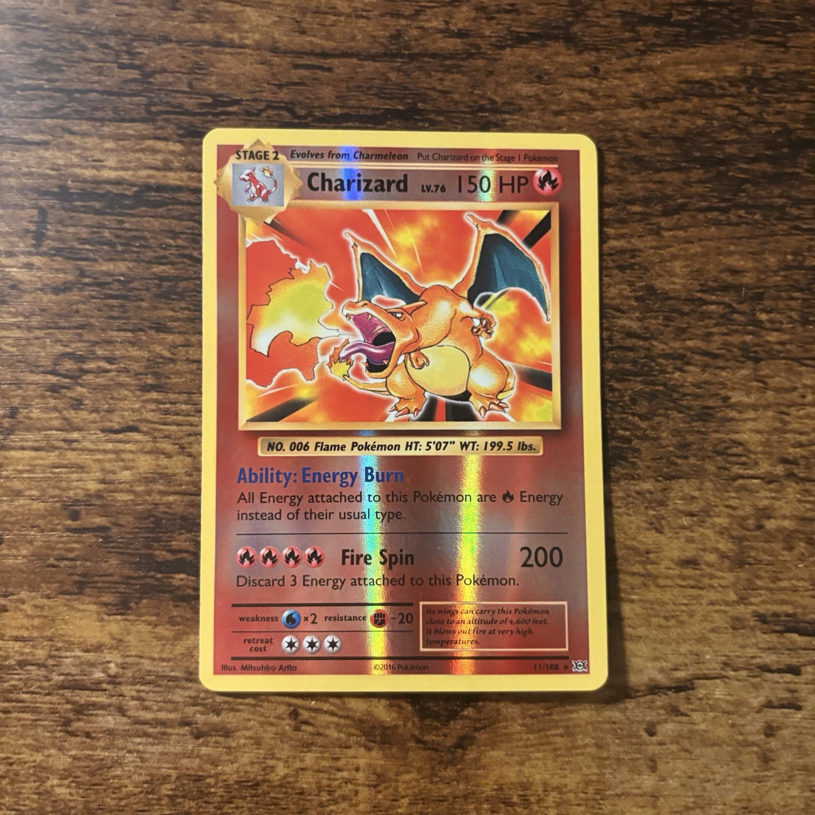 Charizard Holographic 11/108 - XY Evolutions Set (2016) - Great Condition
