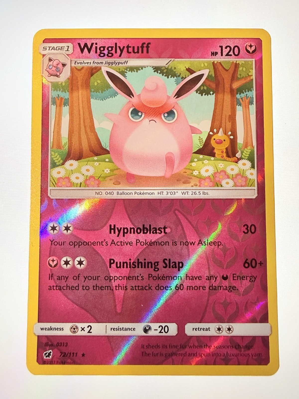 Pokémon Wigglytuff 72/111 Reverse Holo Crimson Invasion