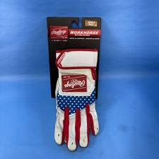 Rawlings Workhorse Batting Gloves   USA Stars  Stripes   Adult Small New 