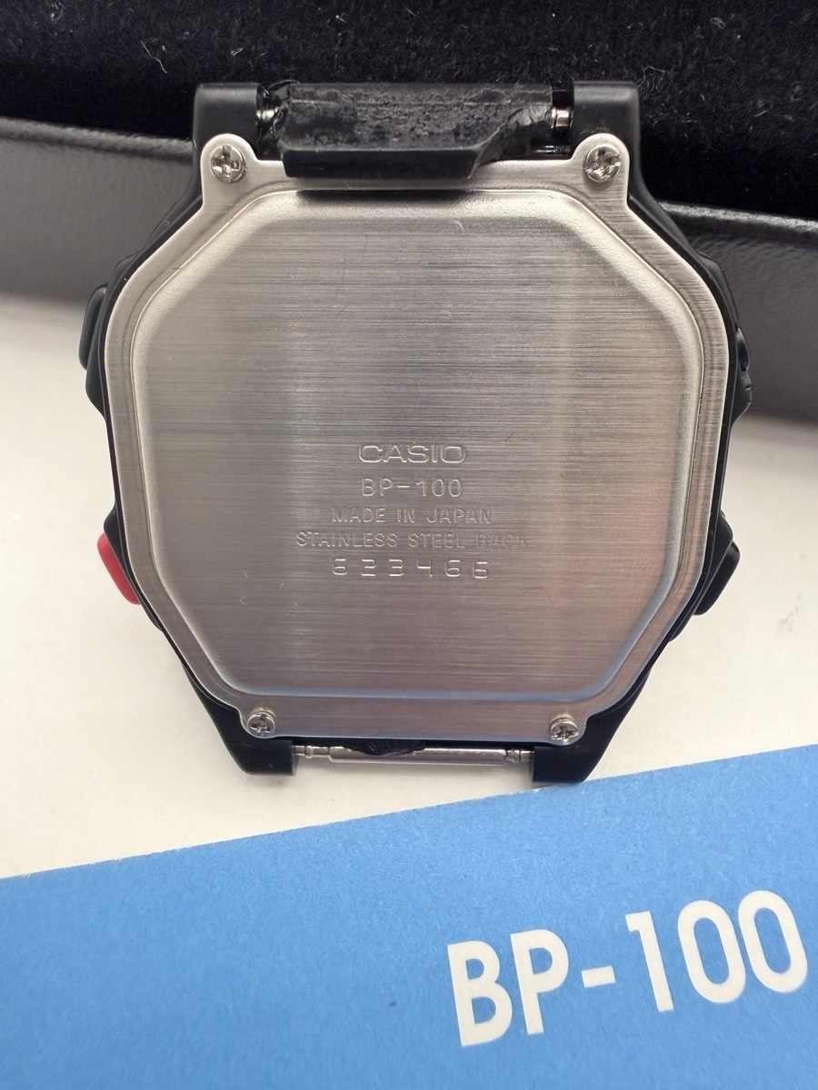90s CASIO BP-100 血圧ウォッチャー（ベルト破損あり、説明書なし） Vintage Casio BP-100 1990s Japan Digital Watch – Time Works – Read