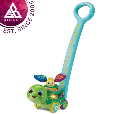 Vtech 2-in-1 Push & Discover Turtle Motion Sensor Music&Lights Easy Grip Handle
