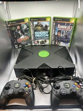 Microsoft Xbox Original Console Black Bundle Fully Serviced and Tested 2 Games