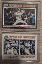 Topps Heritage Baseball Card Lot 2 Cards 2025 World Series Dodgers Blue Jays