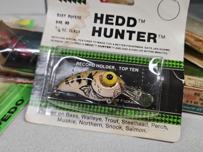Vintage Heddon BABY POPEYE HEDD HUNTER...#945 Natural Bass NB...NOC!!!