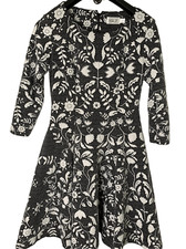 Eliza J dress floral black and white women's size 6