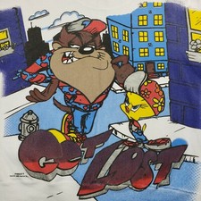 VTG 1996 Freeze Looney Tunes Taz  Tweety All Over Print Sweatshirt Large 90s