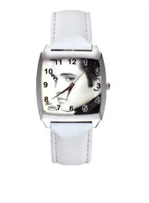 Elvis Presley Leather Strap Wristwatch Wrist Watch Quartz Analogue White C UK