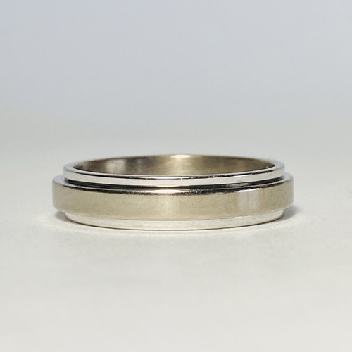 Piaget Possession 18K White Gold 4.5mm Size 8.5 Spinner Band Ring 6.6g - Picture 2 of 6
