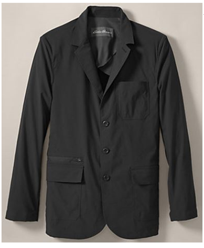 NWT Eddie Bauer Mens x Travex Voyager Blazer Jacket Black/DkSlate/ Retail $149 - Picture 8 of 8