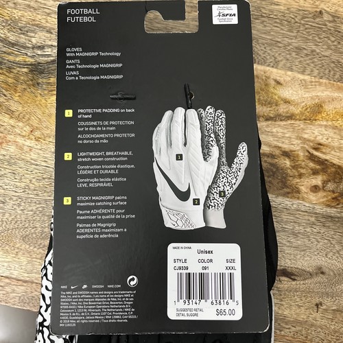 Guantes de fútbol Nike Superbad Magnigrip para hombre talla 3XL negros/blancos CJ9339-091 - Imagen 5 de 5