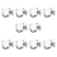10Pieces Wall Mounted Aquariums Plant Holder Suction Cup Feeding Bowl for Office