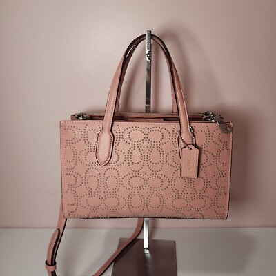 NWT Coach CX266 Nina Small Tote Bag With Signature Rivets Leather