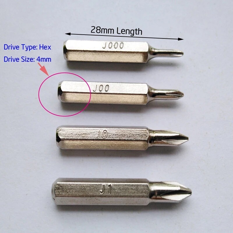 Juego de brocas de destornillador JIS #0 #1 #2 #3 para tornillos micro  hexadecim