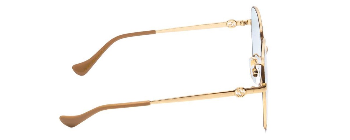 GUCCI GG1089SA-004 Womens Oversized Designer Sunglasses in Gold & Tan/Blue 61 mm Gucci GG0879S Womens Square Designer Polarized Sunglasses  main image 4