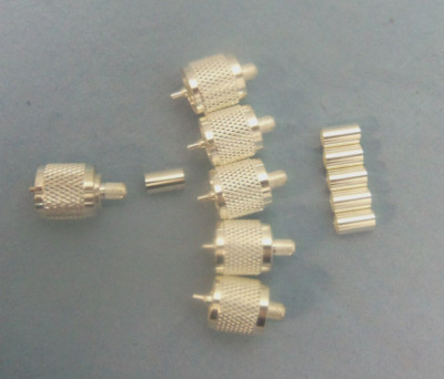 PL-259 / UHF MALE, RG-8x Crimp Connector, Silver/Teflon, 6 Pack- Quality Counts