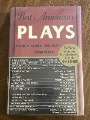 Best American Plays 4th Series by John Gassner 1958 HC/DJ