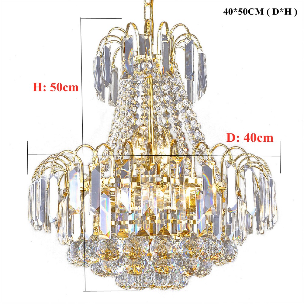 Elegant Crystal Chandelier K9 Modern Ceiling Light Lamp Pendant Fixture Lighting