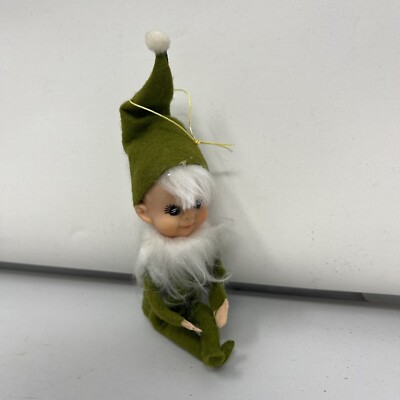 Vintage 1950s Elf Pixie Green outfit Shelf Sitter Christmas Japan