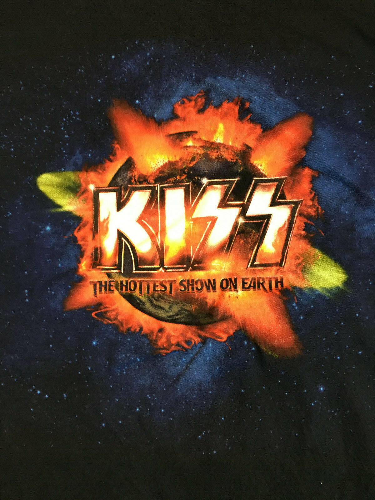 KISS Band T Shirt GENE PAUL ACE PETER Concert Tour LP SIZE LARGE kiss-band-t-shirt-gene-paul-ace-peter-concert-tour-lp-size-large