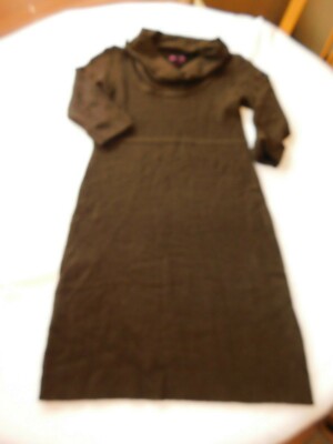 She's Cool Women's Ladies Sweater Dress Size M medium Dark Brown 3