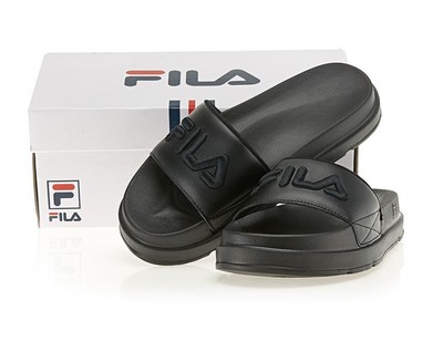 fila slippers black
