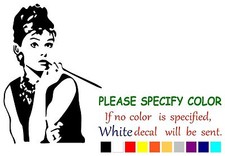 Audrey Hepburn Decal Sticker JDM Funny Vinyl Car Truck Window Bumper Window 12"