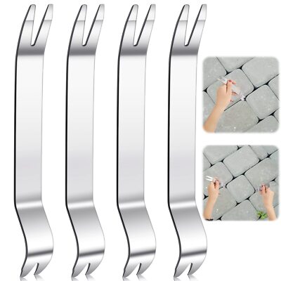 4 Pieces Paver Tool Stainless Steel Paver Extractor Tool Removal Raise Sunken Br