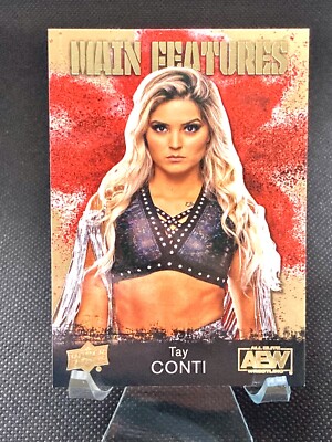 TAY CONTI 2021 Upper Deck FIRST EDITION AEW Main Features Gold Parallel SP MF-18