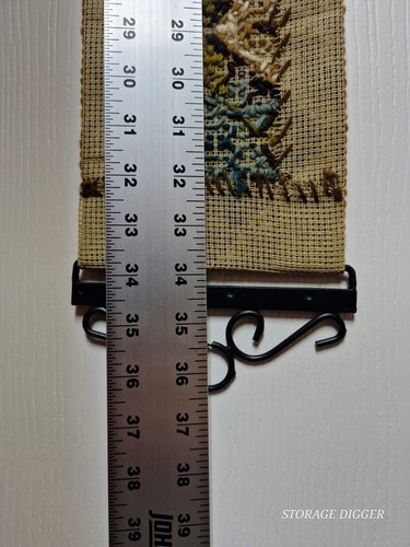 VTG Bell Pull Wall Hanging Vertical Tapestry Needlepoint Petit Point 5.5 x 34 - Picture 9 of 10
