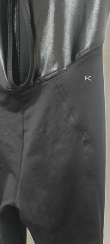 KORAL schwarz METER glänzend Panel Schlitz ärmellos Activewear Fitness Overall neu mit Etikett - Bild 9 von 11